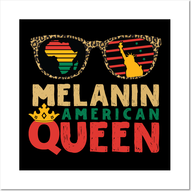 Melanin American Queen Wall Art by Teewyld